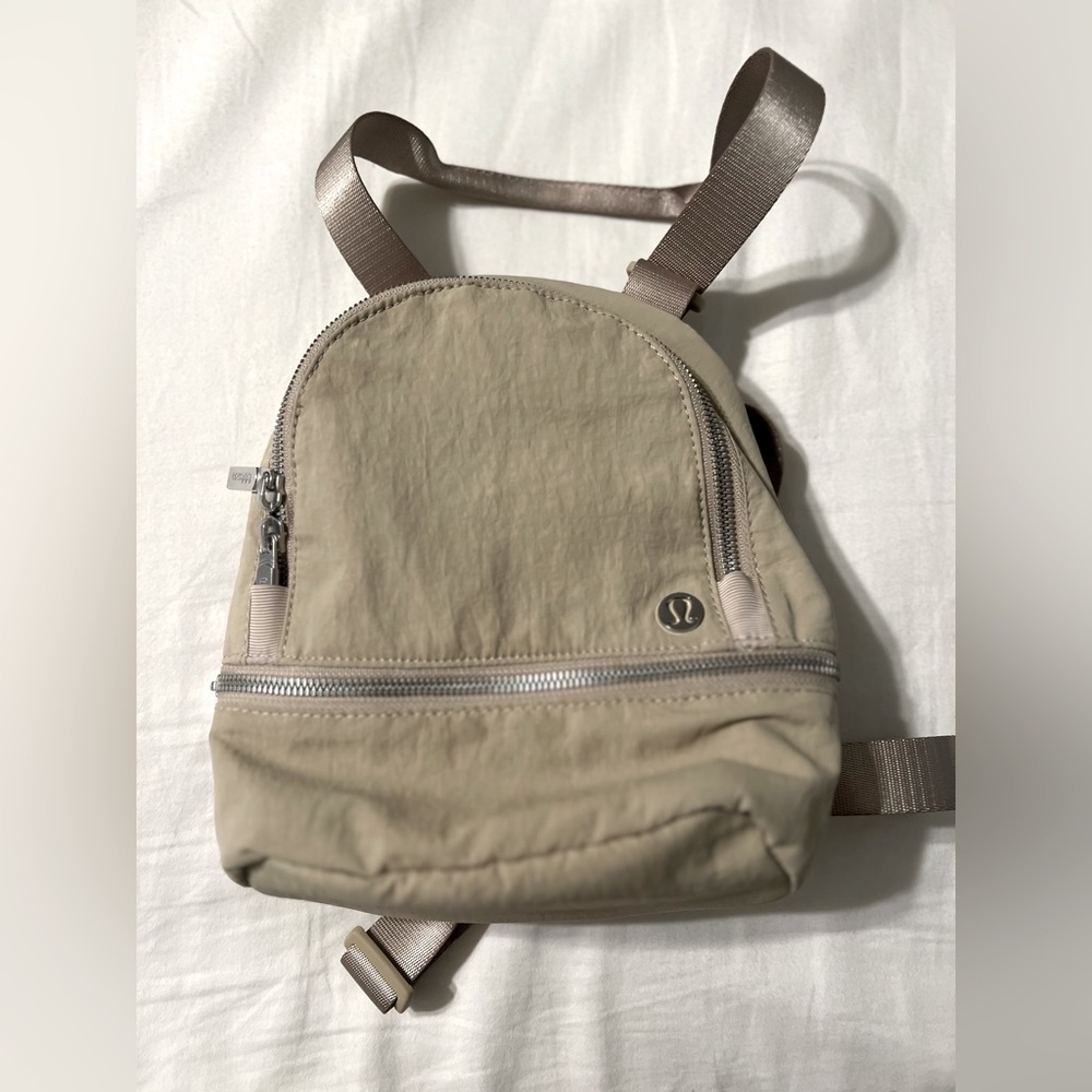 Khaki/tan lululemon city adventurer backpack